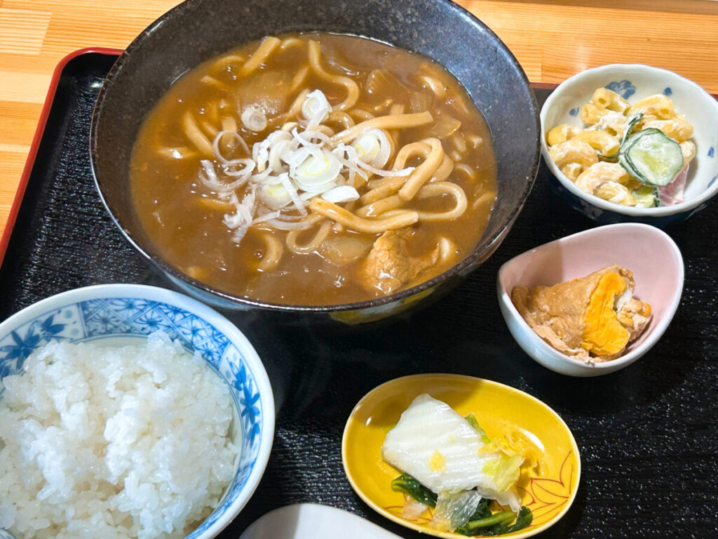 お多福のカレーうどんセット写真