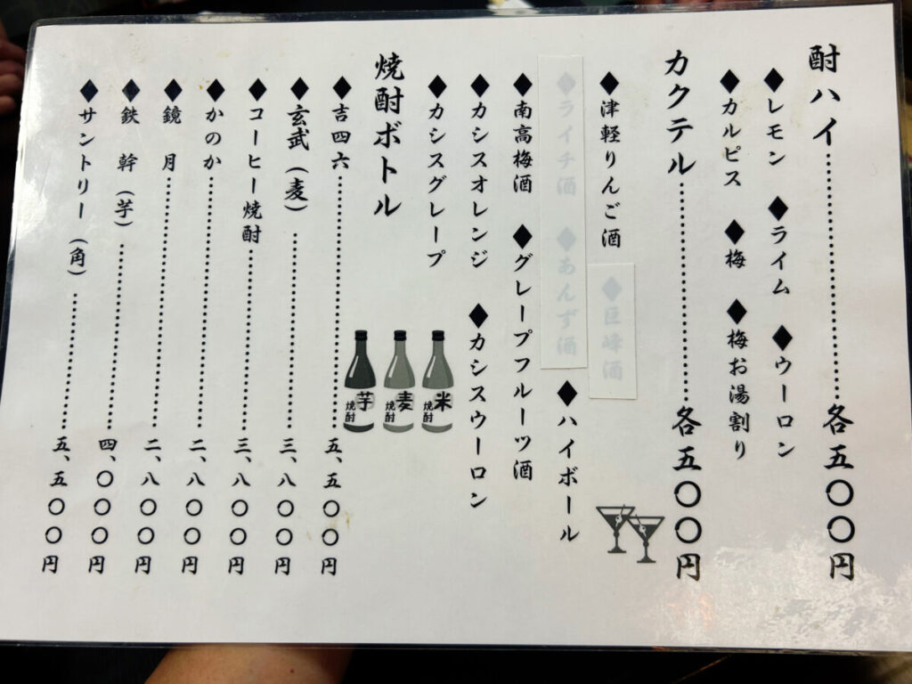 亀井鮨 メニュー