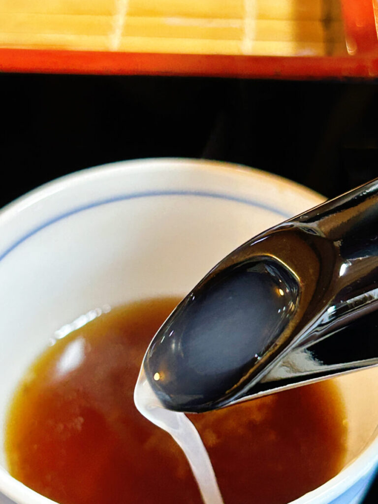 手打ちそばうどん徳一 ミニ天重セット そば湯
