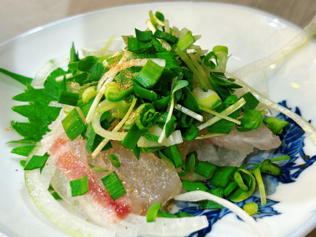 KISANJI 飲み放題コース 鯛のカルパッチョ