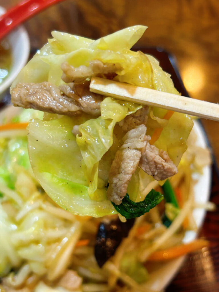 南京飯店 中央店 野菜炒めセット