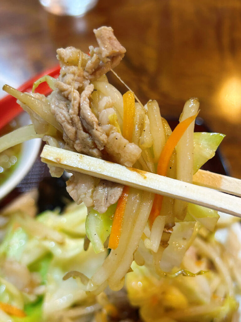 南京飯店 中央店 野菜炒めセット