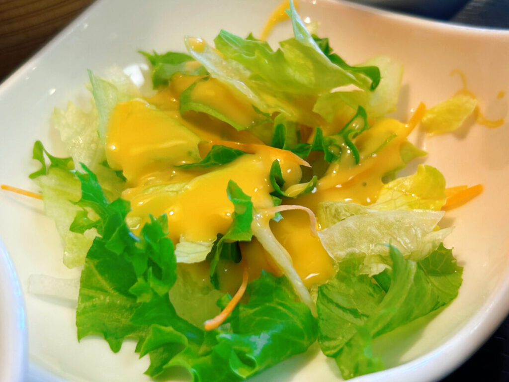 会津迎賓館 寿し万 こわっぱ定食 サラダ