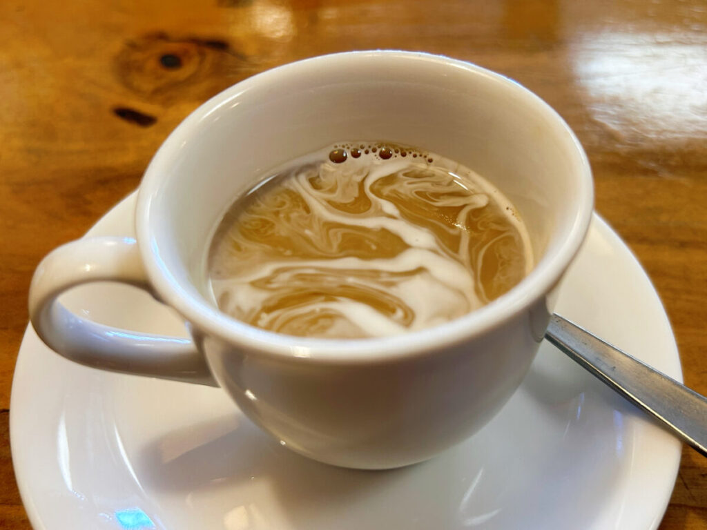 会津迎賓館 寿し万 こわっぱ定食 食後のコーヒー