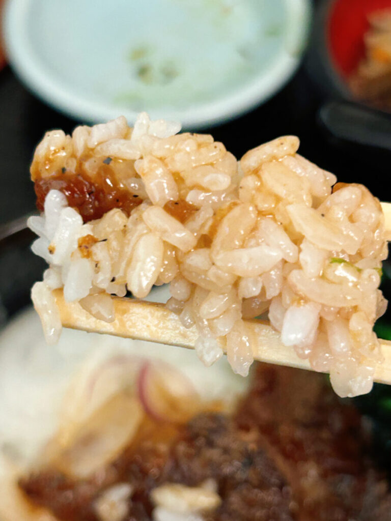 お食事処あおやま とんこつ黒らーめん＆ミニステーキ丼セット