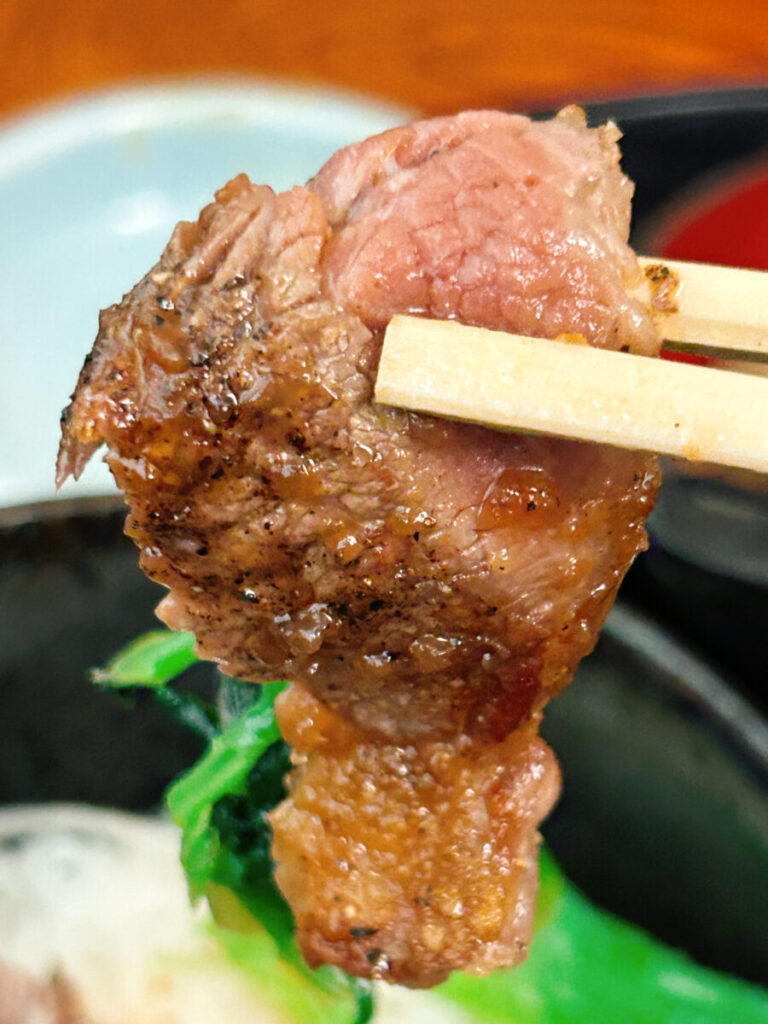 お食事処あおやま とんこつ黒らーめん＆ミニステーキ丼セット