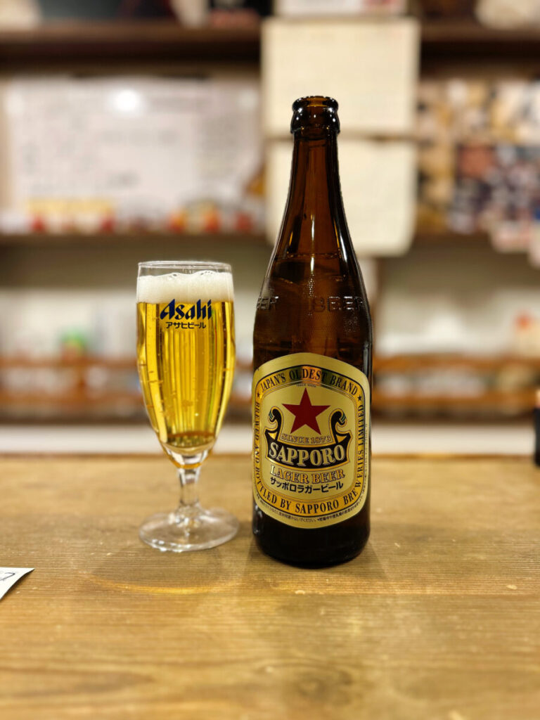 もつ煮の寿 サッポロビール 赤星