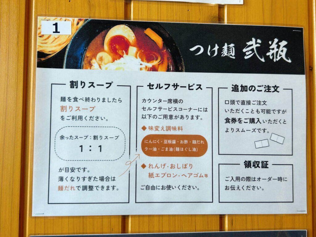 つけ麺 弐瓶 仕組み 説明