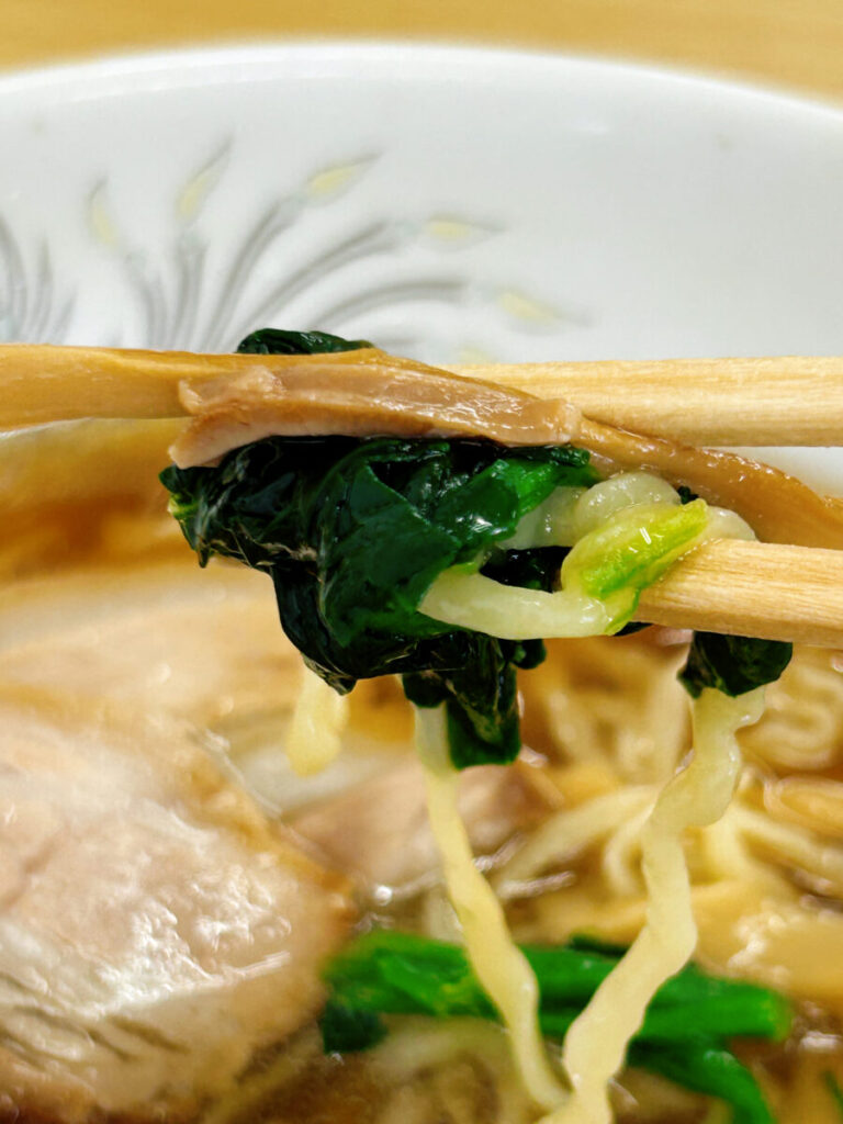 古川農園 肉そば 大盛 ほうれん草 メンマ