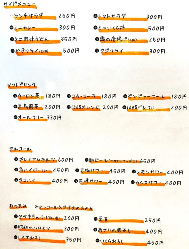 わいわい丸 ランチメニュー