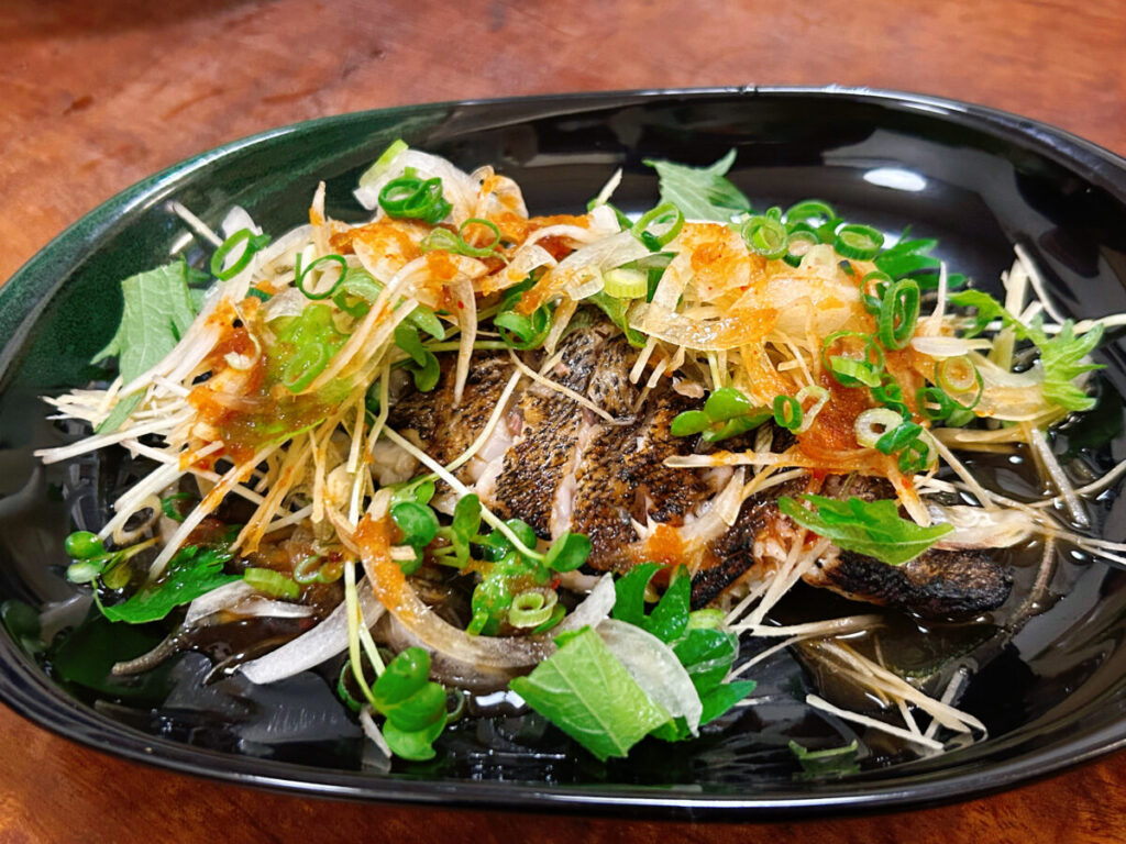 お酒とお肴 鍛冶屋 炙り鰆の薬味ポン酢