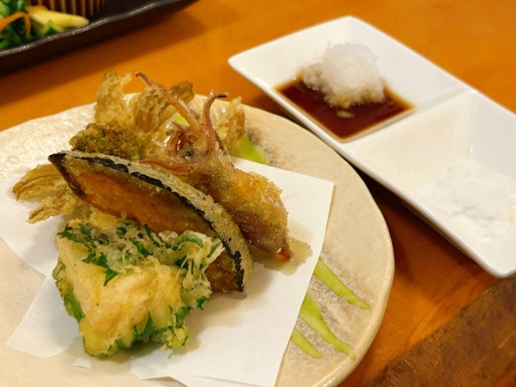 お酒とお肴 鍛冶屋 天ぷら４点盛り