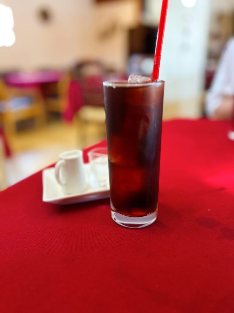 ポタジエレストラン 菜園ランチ アイスコーヒー