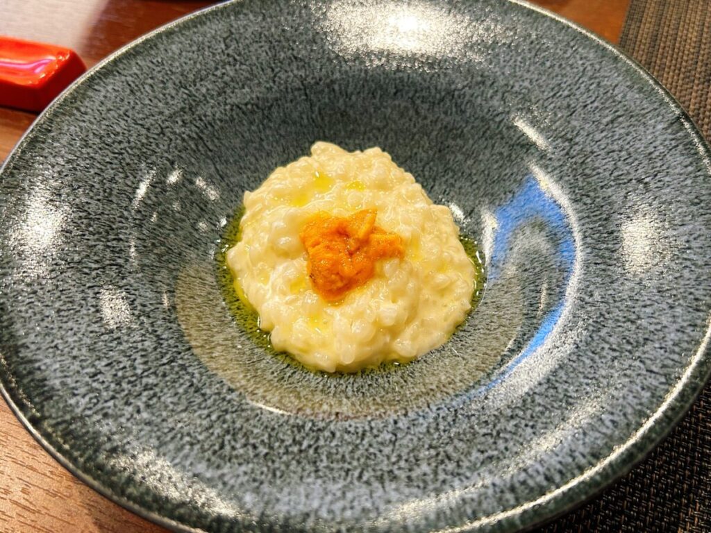 レストラン ラ レゾン コース料理 オードブル ウニのリゾット