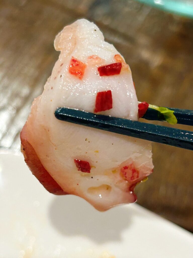 オルテンシア コース料理 タコのカルパッチョオルテンシア コース料理 タコのカルパッチョ