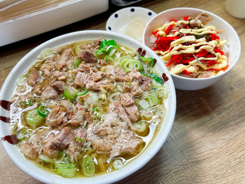 食堂 大森 きざみねぎチャーシューめん 紅しょうがマヨチャーシュー丼 日替わり丼